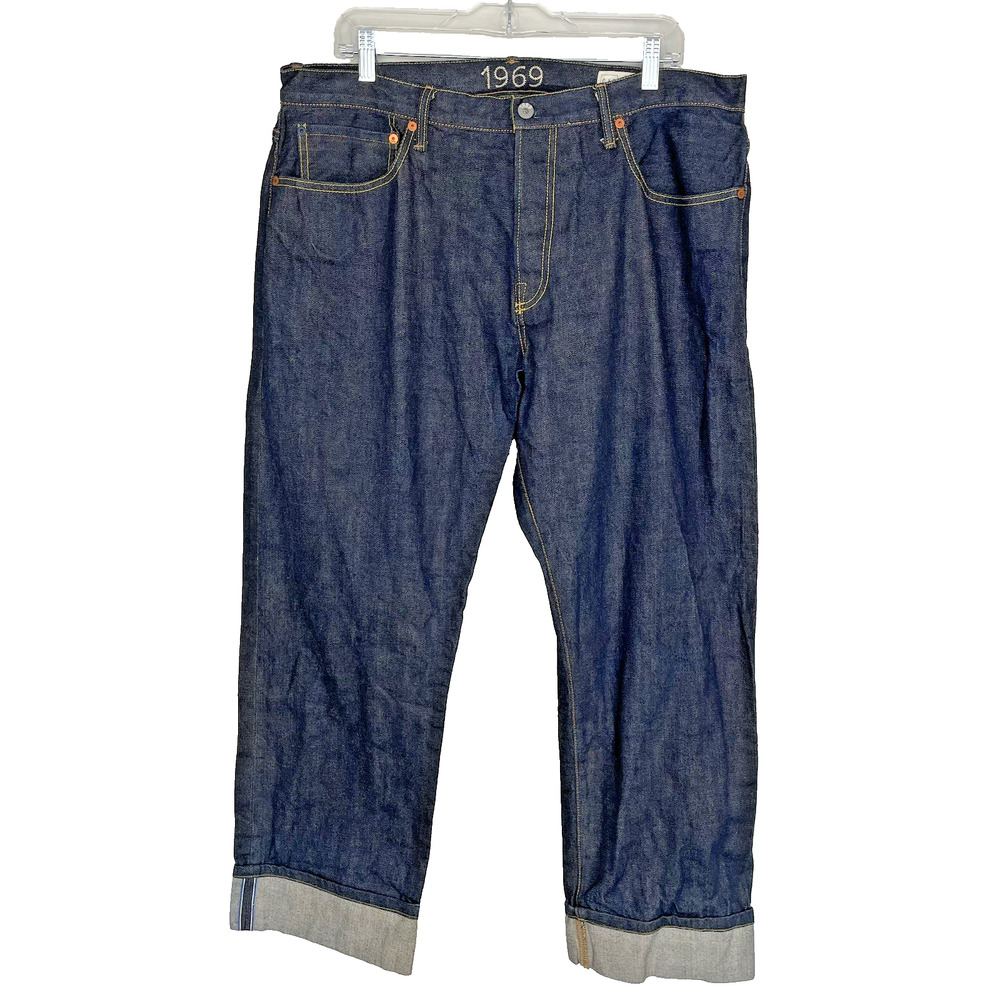 Gap 1969 Selvedge Jeans Men’s 38x32 (Fits 38x28) Straight Dark Japanese Denim